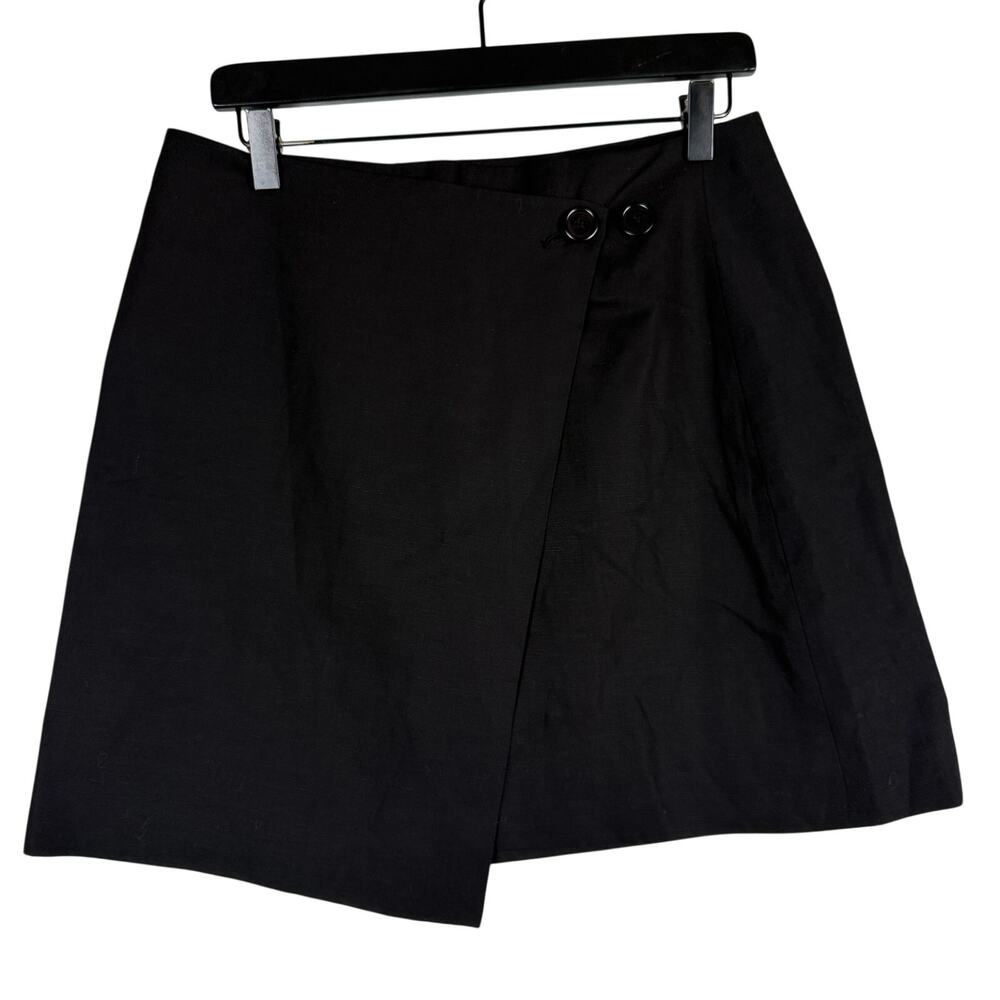 New COS Wrap Mini Skirt Black $99 Womens - 10
